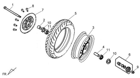 Переднее колесо