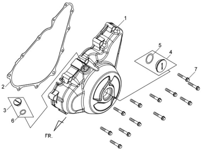 Левая крышка картера