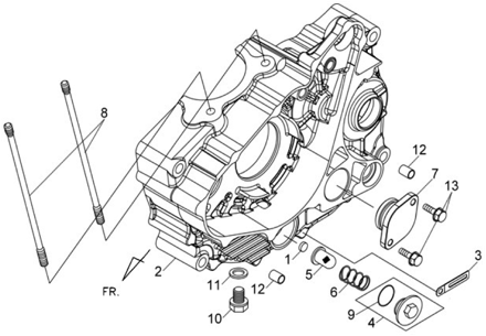 Левая половина картера