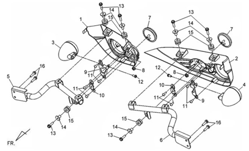  Задние поворотники