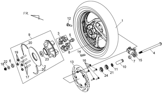 Заднее колесо