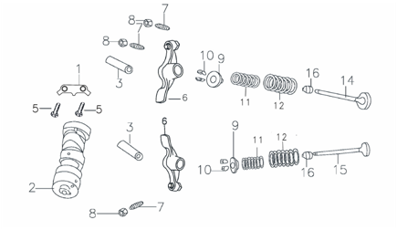 Распредвал в сборе