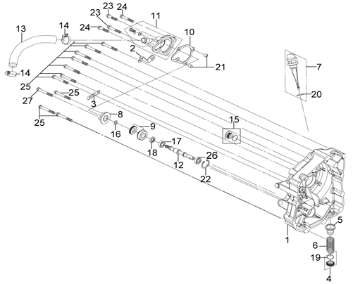 Правая крышка картера