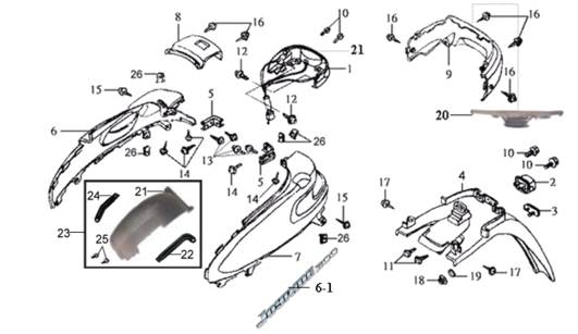 Задняя и боковая облицовка
