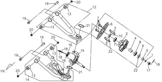 Подвеска левая