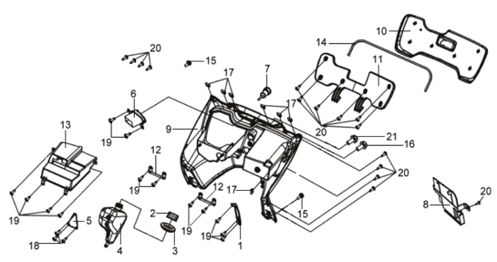 Облицовка рулевой колонки