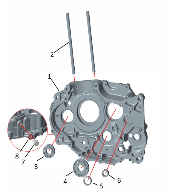 Картер двигателя правый