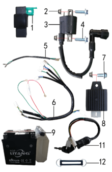 Подбор запчастей Электрика PH10L 125 ZS (101190071) 2022 PH 125E BSE