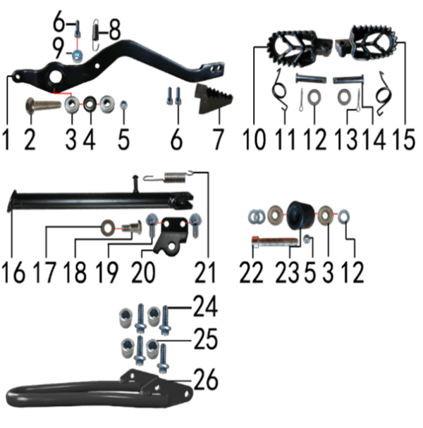 Подставка и подножки