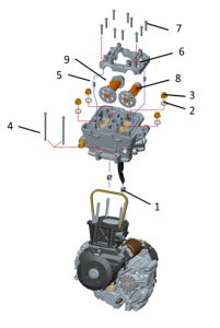 Подбор запчастей Крепление ГБЦ TYX250-SR Двигатели