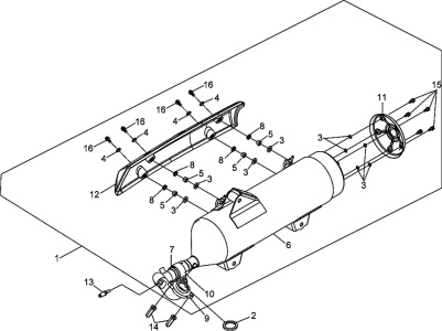 Подбор запчастей Глушитель Кузов/Электрика CityCom 300 (LH30W-6) CityCom 300 SYM