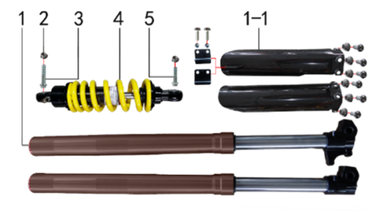 Подбор запчастей Амортизаторы MXS 150 17/14 (101131001) MXS 150 BSE