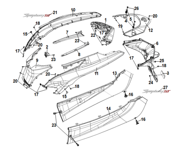 Боковая облицовка и задний свет