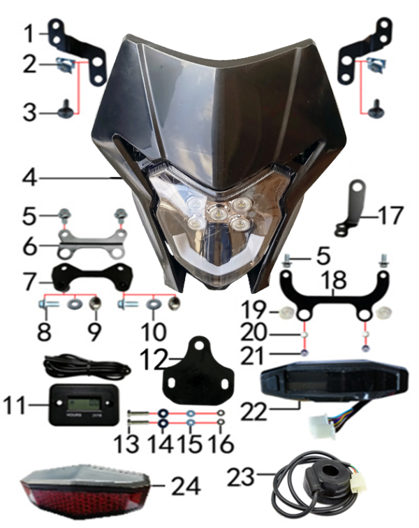 Фара и приборная панель