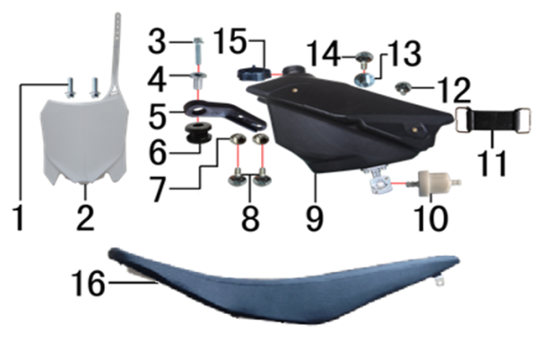 Бак топливный и седло