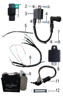 Подбор запчастей Электрика PH10L 125 ZS (101190082) PH 125E BSE