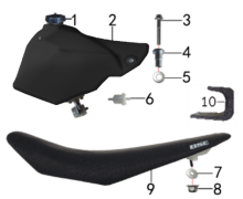 Подбор запчастей Бак и седло Z3 V (101210068, 101210077) Z3V BSE