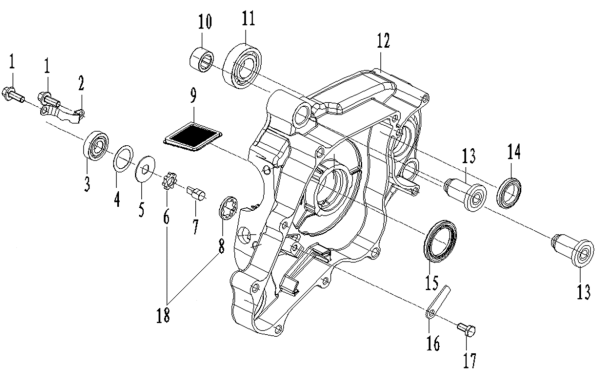 Левый картер