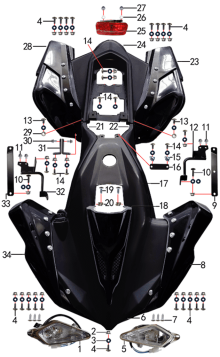 Подбор запчастей Облицовка XT-1 (SA110) (150020017) XT-1 BSE