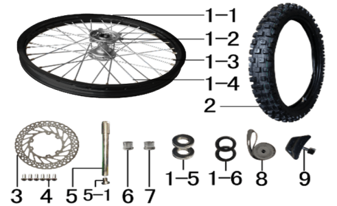 Подбор запчастей Колесо переднее Z7 (101220016) Z7 BSE
