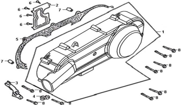 Крышка картера левая