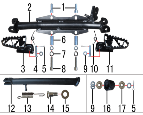 Подставка и подножки