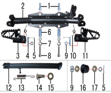 Подбор запчастей Педали и подножки EVO PH02D 12/10 (101020030) EVO 110 BSE