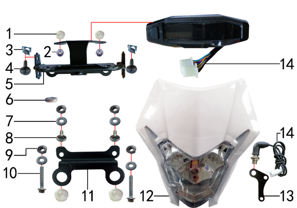 Фара и приборная панель