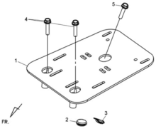 Подбор запчастей Площадка багажника под кофр (опционально) Кузов/Электрика MaxSYM 400i (LX40A1-6-L4A ) MaxSYM 400 SYM