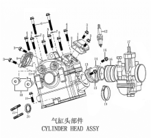 Подбор запчастей Головка цилиндров ZS177MM (NC250) [30.123.8109] Двигатели