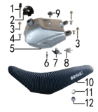 Топливный бак и седло