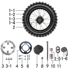 Подбор запчастей Колесо заднее PH02Y (101055000, 101055001, 101055002, 101055003) NEW ERA NEW ERA BSE