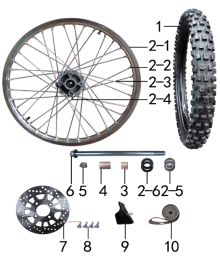 Подбор запчастей Колесо переднее Z2L 21\18 (101240041) Z2l BSE