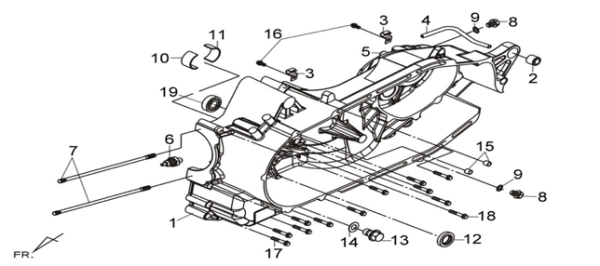 Левая половина картера
