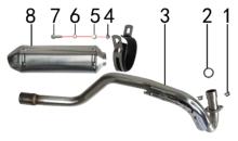 Подбор запчастей Выхлопная система MXS 125 17/14 (101131000) MXS 125 BSE