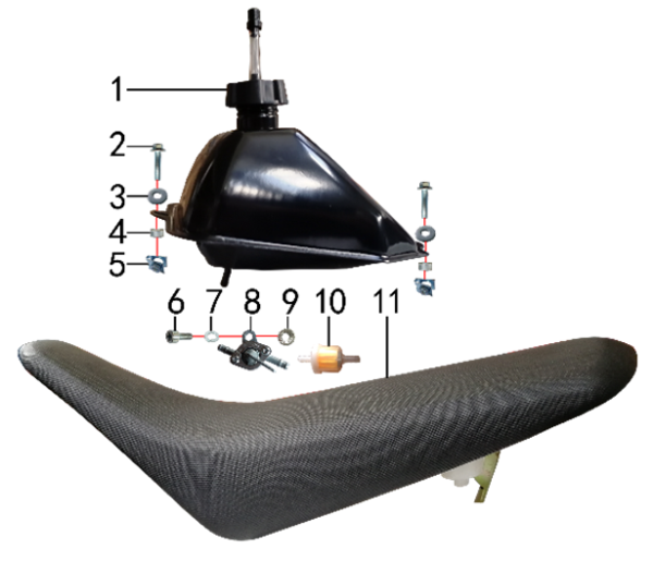 Бак топливный и седло