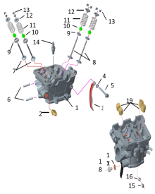 Подбор запчастей ГБЦ TYX250-SR Двигатели