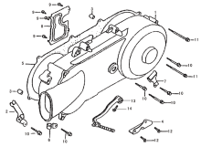 Подбор запчастей Крышка вариатора GY6 125cc Двигатели