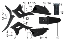 Подбор запчастей Облицовка PH10L 125 ZS (101190089) PH 125E BSE