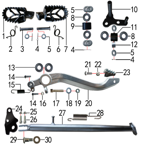 Подставка и подножки