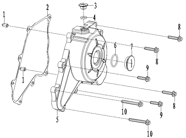 Крышка картера левая