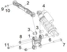 Подбор запчастей Амортизатор задний Кузов/электрика Maxym TL 500 MaxSYM 500 SYM