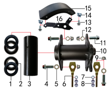 Подбор запчастей Ступица задней оси XT-1U (150021000, 150021001, 150021002, 150021003) XT-1U BSE