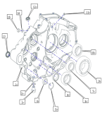 Левая крышка двигателя