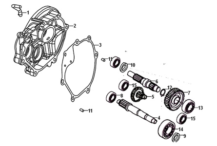 Подбор запчастей Редуктор Двигатель Orbit 125 (AV12W-6 ABA) Orbit 125 SYM