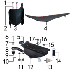 Седло и топливный бак