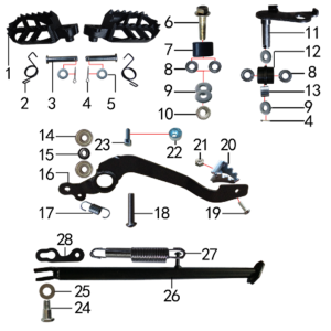 Подбор запчастей Подставка и подножки Z8 (2022) Z8 BSE