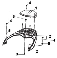 Подбор запчастей Облицовка задняя Рама JoyRide 300 LJ30W1-EU JoyRide 300 SYM