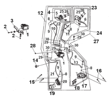 Подбор запчастей Тормоза Рама JoyRide 300 LJ30W1-EU JoyRide 300 SYM