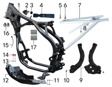 Подбор запчастей Рама T7 SPORT (101413001) T7 BSE